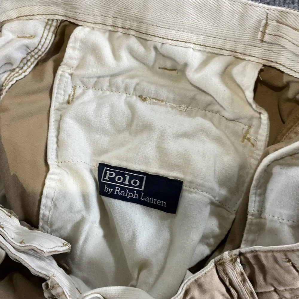 Polo Ralph Lauren Relaxed Fit Shorts Mens 32 Khaki Cotton Casual Chino Classic